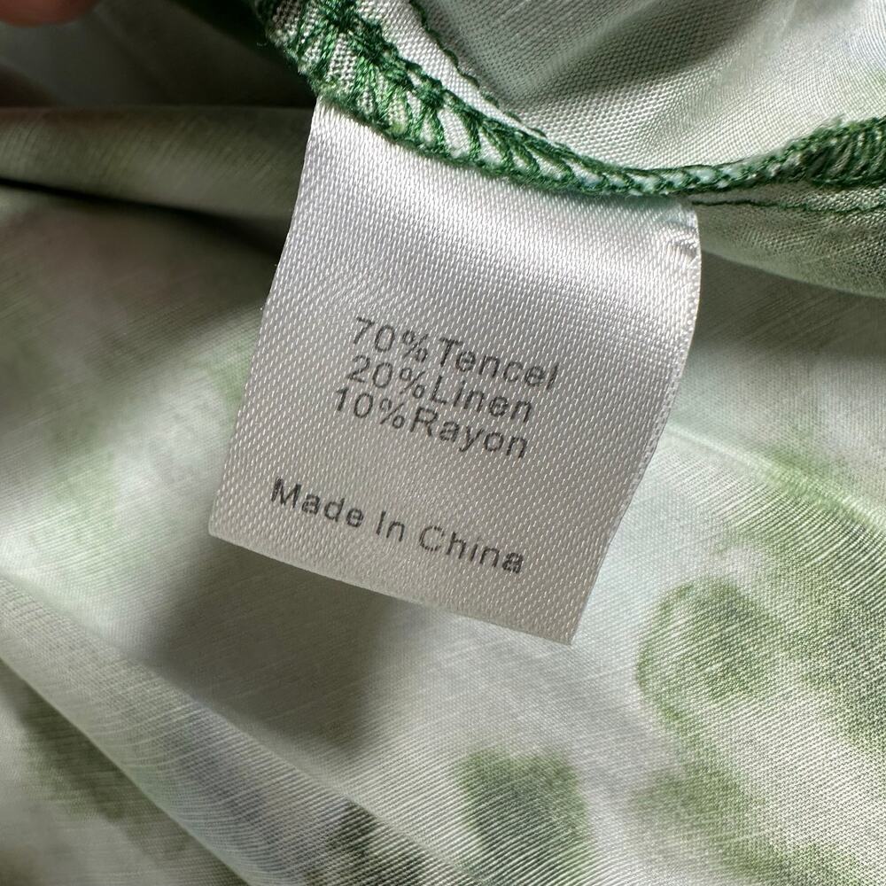 Tuckernuck Dress Womens Medium Green Deep Lagoon Tate Pleated Mini Long Sleeve - Picture 6 of 10